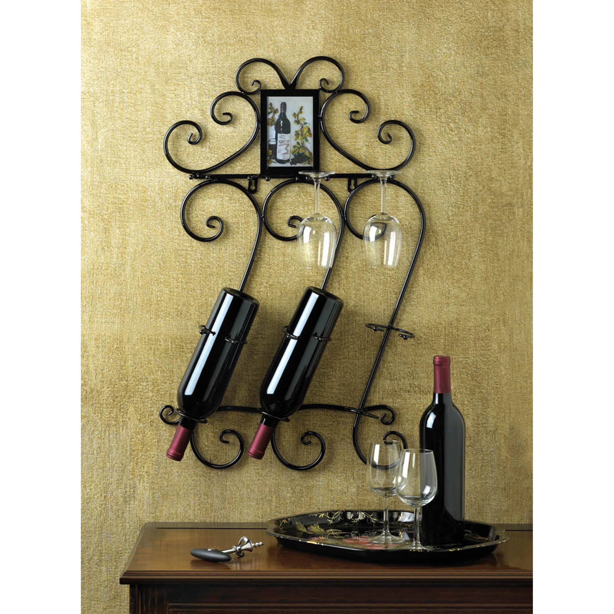 2.5ft. Scrollwork Wall Wine Rack